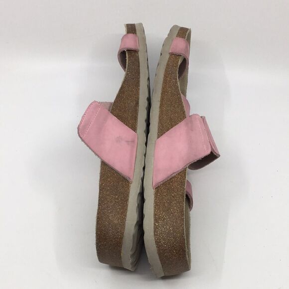Betula By Birkenstock Pink Suede Floral Laser Cut Sandals EU 42 Narrow Width - Picture 10 of 16
